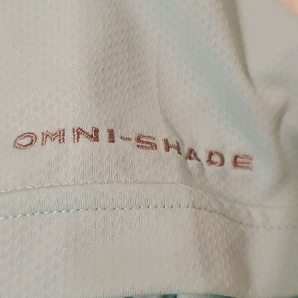 Men's Columbia pastel green PFG polo size Medium - Picture 7 of 9